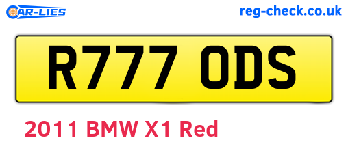 R777ODS are the vehicle registration plates.