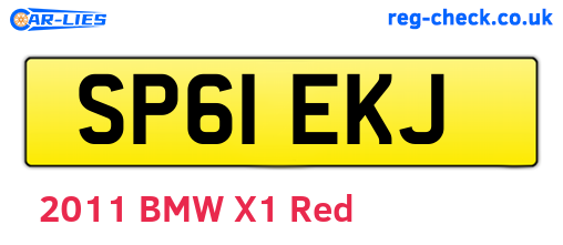 SP61EKJ are the vehicle registration plates.