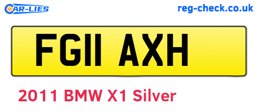 FG11AXH are the vehicle registration plates.