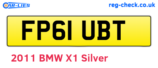FP61UBT are the vehicle registration plates.
