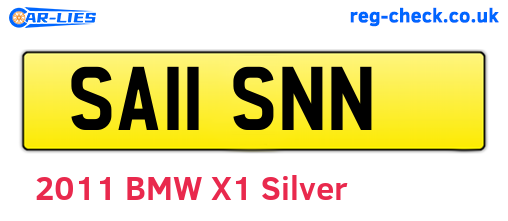 SA11SNN are the vehicle registration plates.