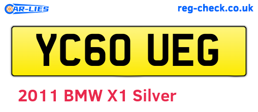 YC60UEG are the vehicle registration plates.