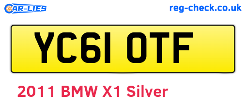YC61OTF are the vehicle registration plates.