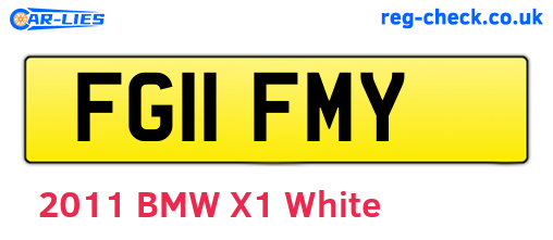 FG11FMY are the vehicle registration plates.