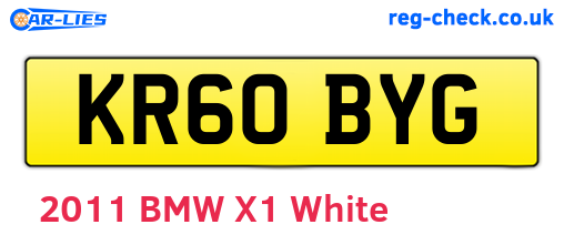 KR60BYG are the vehicle registration plates.