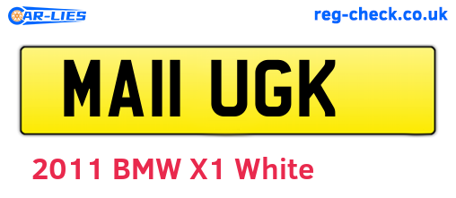 MA11UGK are the vehicle registration plates.