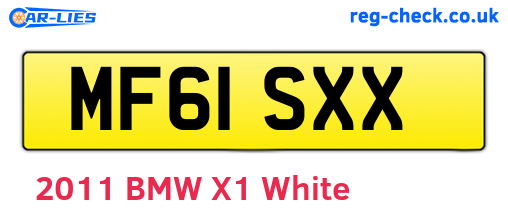 MF61SXX are the vehicle registration plates.