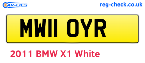 MW11OYR are the vehicle registration plates.
