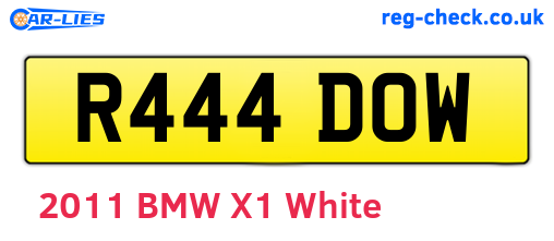 R444DOW are the vehicle registration plates.