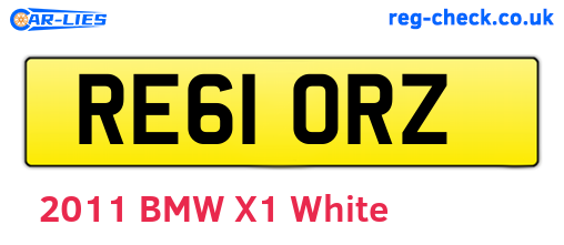 RE61ORZ are the vehicle registration plates.