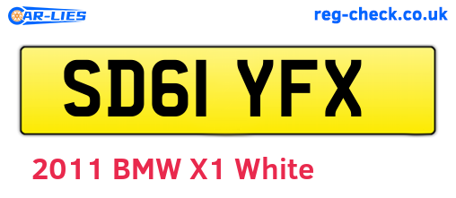 SD61YFX are the vehicle registration plates.