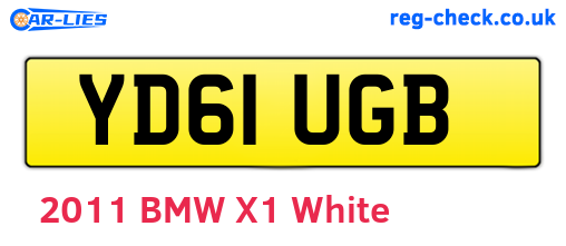 YD61UGB are the vehicle registration plates.