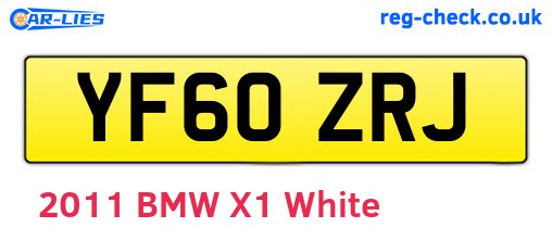 YF60ZRJ are the vehicle registration plates.