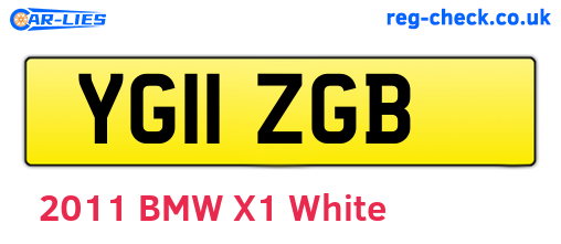 YG11ZGB are the vehicle registration plates.