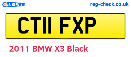 CT11FXP are the vehicle registration plates.
