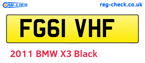 FG61VHF are the vehicle registration plates.