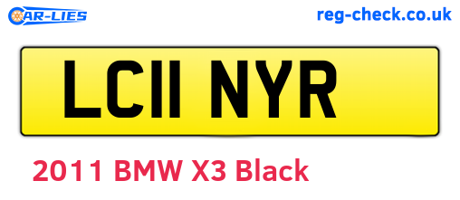 LC11NYR are the vehicle registration plates.