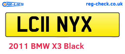 LC11NYX are the vehicle registration plates.