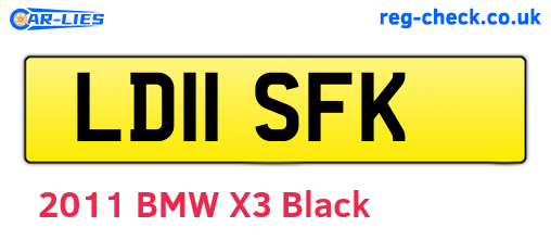 LD11SFK are the vehicle registration plates.