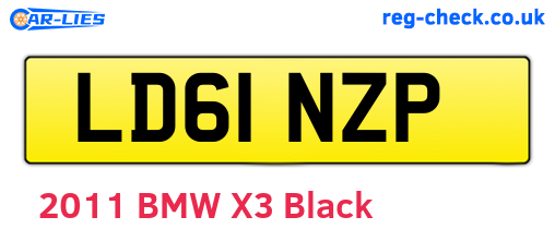 LD61NZP are the vehicle registration plates.