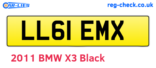 LL61EMX are the vehicle registration plates.