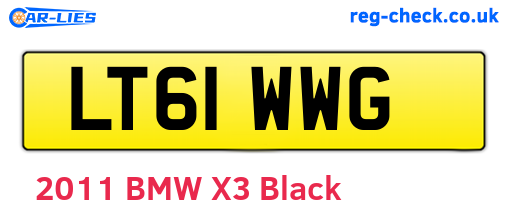 LT61WWG are the vehicle registration plates.