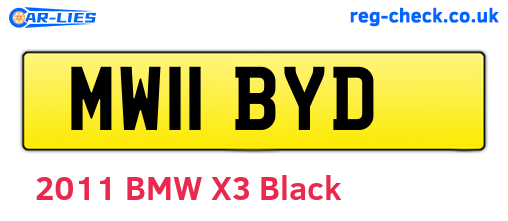 MW11BYD are the vehicle registration plates.