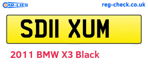 SD11XUM are the vehicle registration plates.