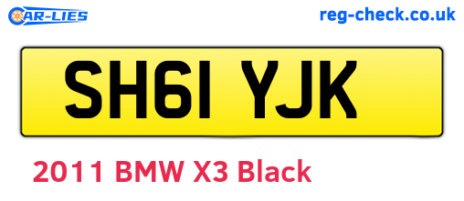 SH61YJK are the vehicle registration plates.