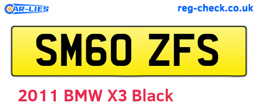 SM60ZFS are the vehicle registration plates.