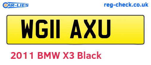 WG11AXU are the vehicle registration plates.