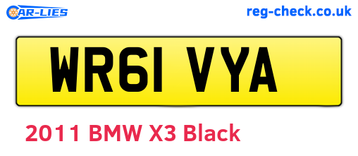 WR61VYA are the vehicle registration plates.