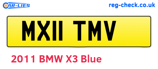 MX11TMV are the vehicle registration plates.