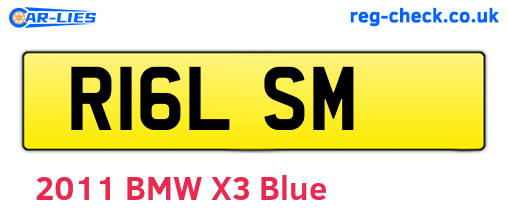R16LSM are the vehicle registration plates.