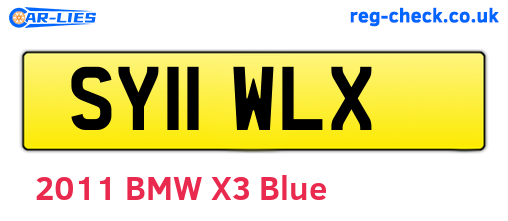 SY11WLX are the vehicle registration plates.