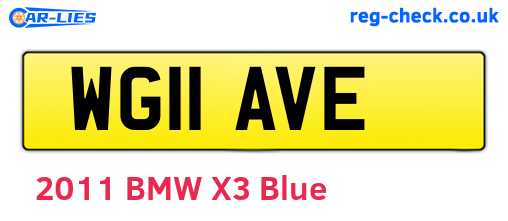 WG11AVE are the vehicle registration plates.