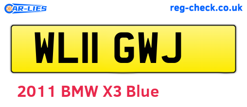WL11GWJ are the vehicle registration plates.