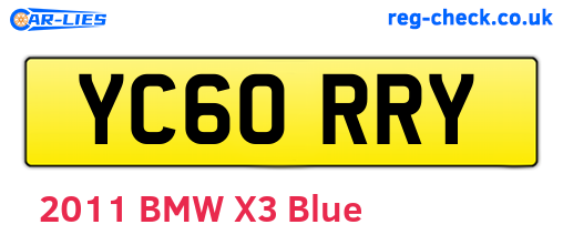 YC60RRY are the vehicle registration plates.
