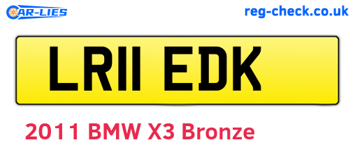 LR11EDK are the vehicle registration plates.