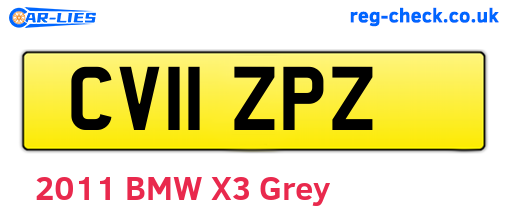 CV11ZPZ are the vehicle registration plates.