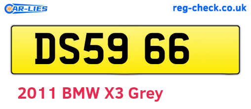 DS5966 are the vehicle registration plates.