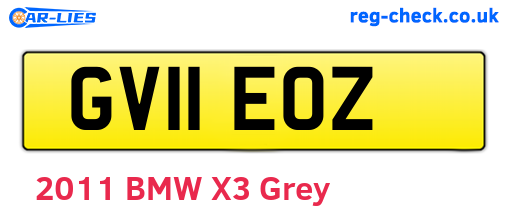 GV11EOZ are the vehicle registration plates.