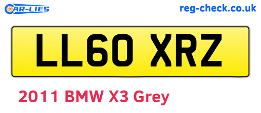 LL60XRZ are the vehicle registration plates.
