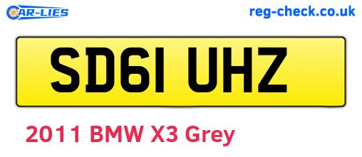 SD61UHZ are the vehicle registration plates.