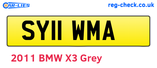 SY11WMA are the vehicle registration plates.