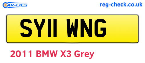 SY11WNG are the vehicle registration plates.
