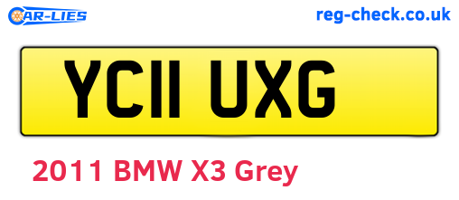YC11UXG are the vehicle registration plates.