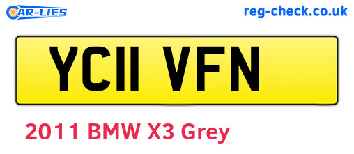 YC11VFN are the vehicle registration plates.