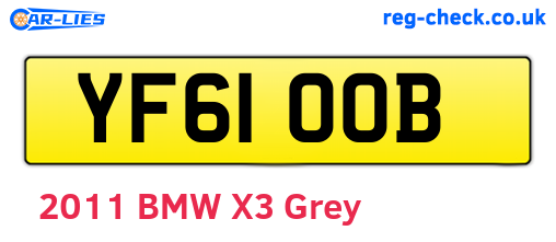 YF61OOB are the vehicle registration plates.