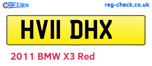 HV11DHX are the vehicle registration plates.